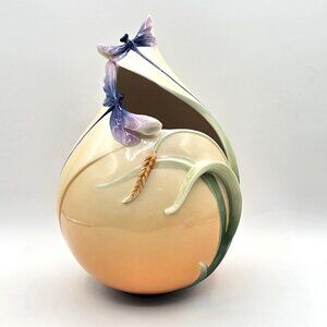Vintage Franz Collection Porcelain Dragonfly Vase by Jen Woo FZ00889 Stunning!